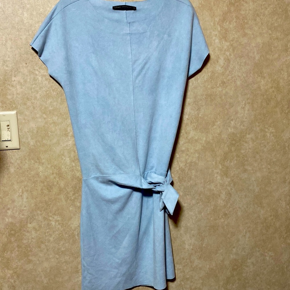 Baby blue firm fitting dress